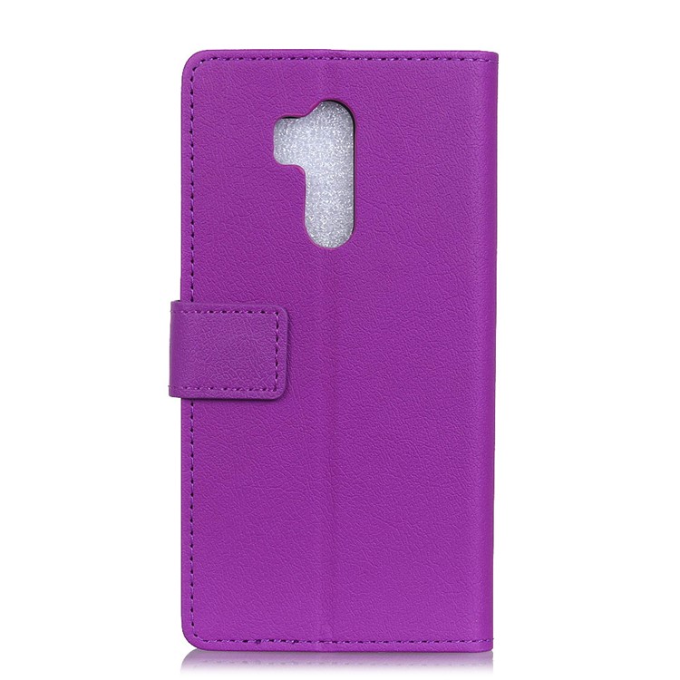 Wallet PU Leather Phone Casing with Stand for Alcatel 7 - Purple-3