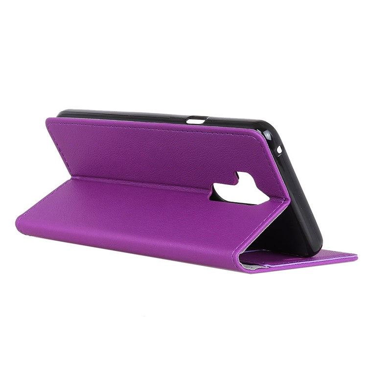 Wallet PU Leather Phone Casing with Stand for Alcatel 7 - Purple-5