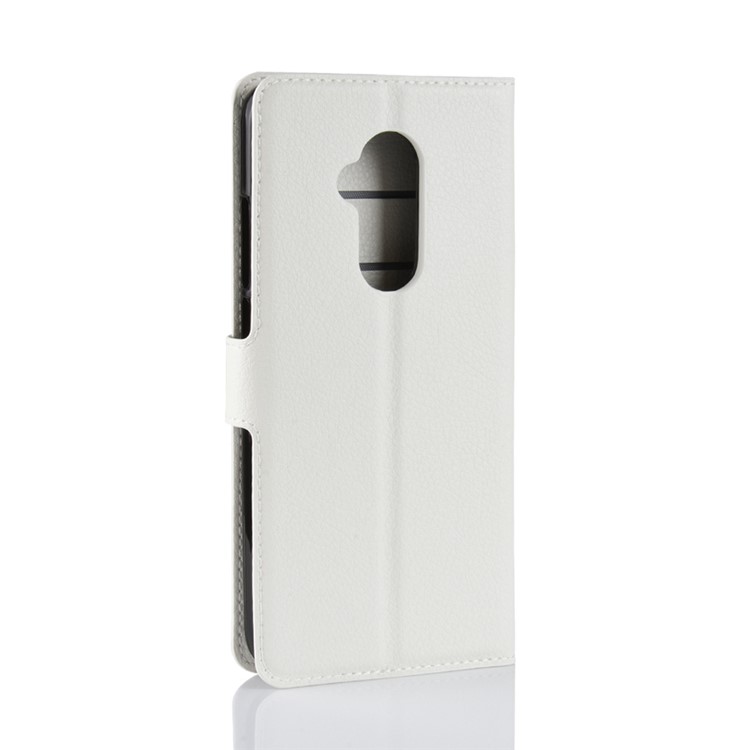 Litchi Texture Wallet Leather Case with Stand for Alcatel 7 - White-6