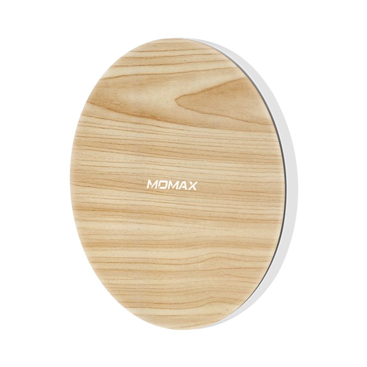 MOMAX UD12 Portable Breathing LED Light Qi Wireless Charger Fast Charging Pad for iPhone Samsung etc. - Beige-4
