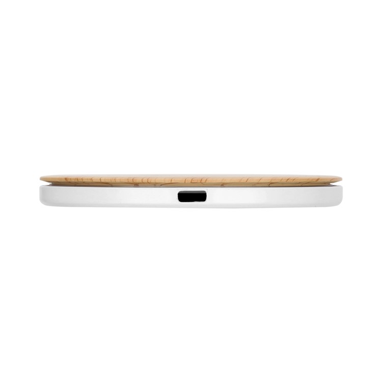 MOMAX UD12 Portable Breathing LED Light Qi Wireless Charger Fast Charging Pad for iPhone Samsung etc. - Beige-5