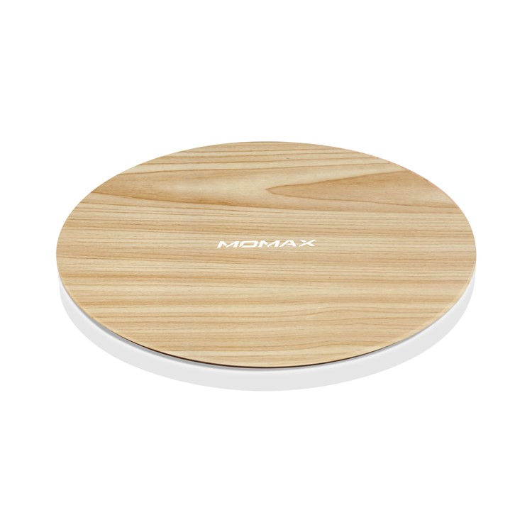 MOMAX UD12 Portable Breathing LED Light Qi Wireless Charger Fast Charging Pad for iPhone Samsung etc. - Beige-6