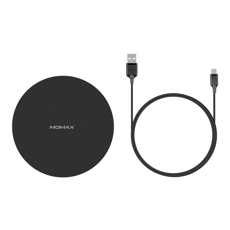 MOMAX UD12 15W Wireless Charger Fast Charging Mat for iPhone Samsung etc. (Not Support FOD Function) - Black