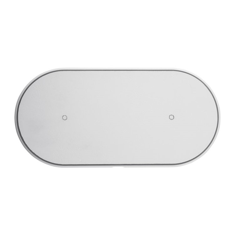 D100 Dual Qi Wireless Charger 10W Fast Charging for Samsung Galaxy S9 / iPhone XS, etc - White / EU Plug-2