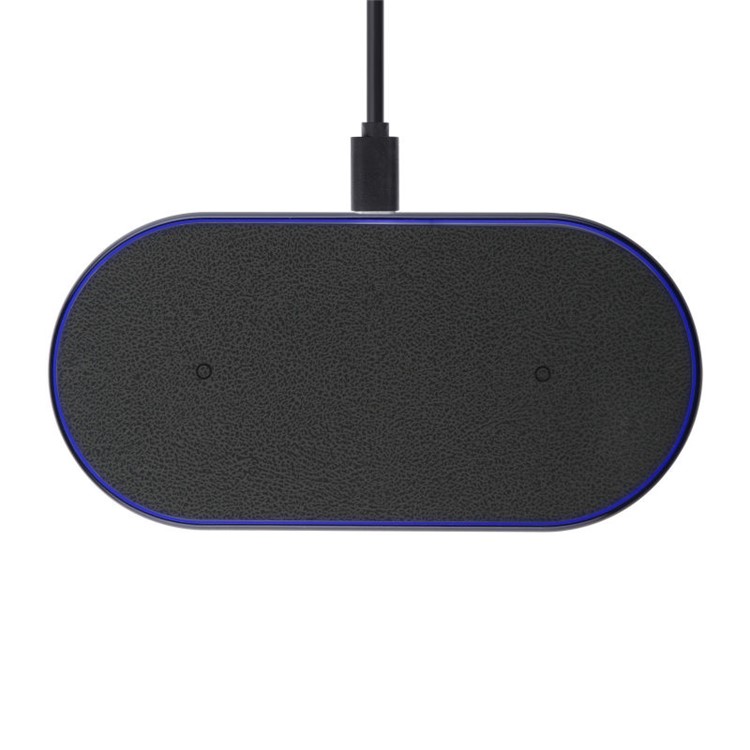 D100 10W Qi Wireless Charger Dual Fast Charging for Samsung Galaxy S9 / iPhone XS, etc - Black / AU Plug-2
