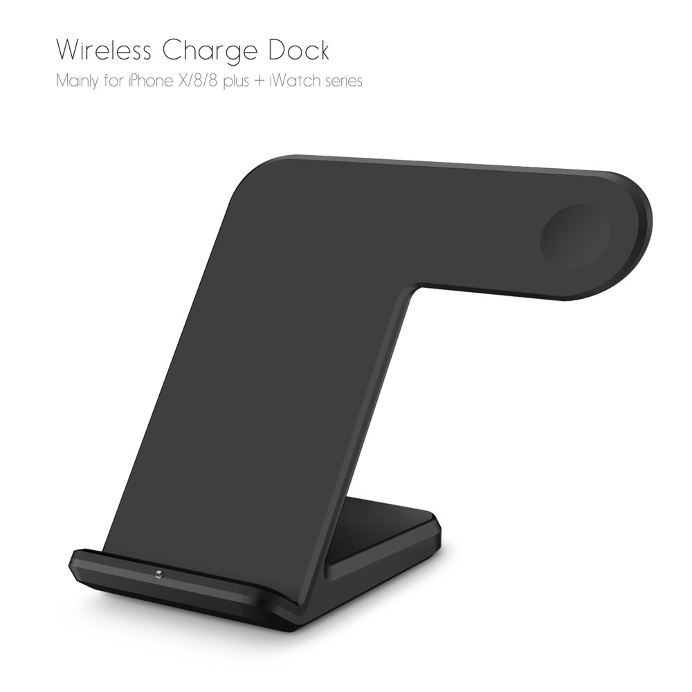 Stand De Chargement Sans Fil Smart Weight Weight Wight Wight Wight West West Pour IPhone Samsung Apple Watch - Noir