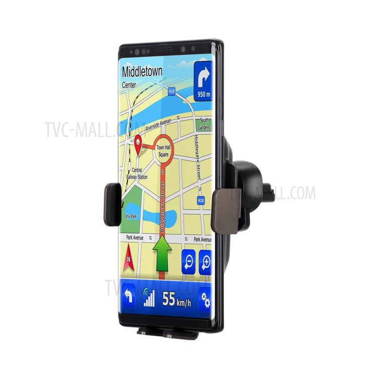 MOMAX Q. Mount Smart Auto Clamping Wireless Charging Car Air Vent Mount + Car Charger + Type-C Cable (Not Support FOD Function) - Black-12