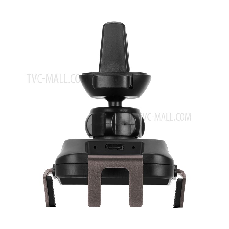 MOMAX Q. Mount Smart Auto Clamping Wireless Charging Car Air Vent Mount + Car Charger + Type-C Cable (Not Support FOD Function) - Black-9