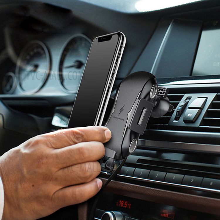 Wireless Car Charger Mount Auto Clamping Car Phone Holder Dashboard-10