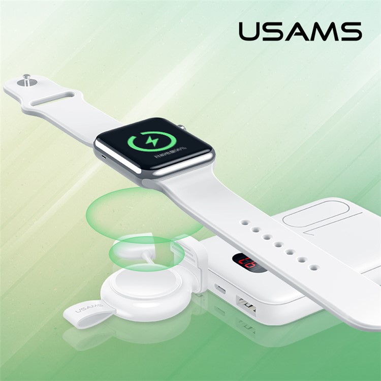 USAMS US-CC61 Carregador Sem Fio Magnético Para A Série Relógio Maçã 5/4/3/2/1 - Branco-2