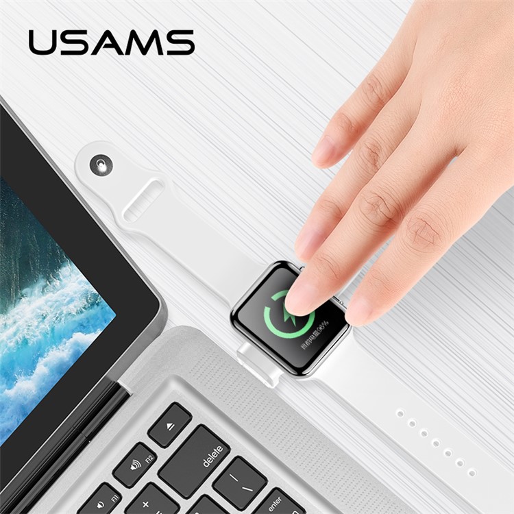 USAMS US-CC61 Carregador Sem Fio Magnético Para A Série Relógio Maçã 5/4/3/2/1 - Branco-4