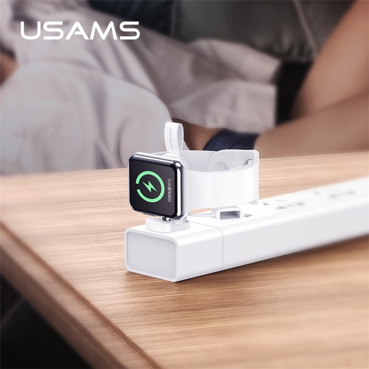 USAMS US-CC61 Carregador Sem Fio Magnético Para A Série Relógio Maçã 5/4/3/2/1 - Branco-5