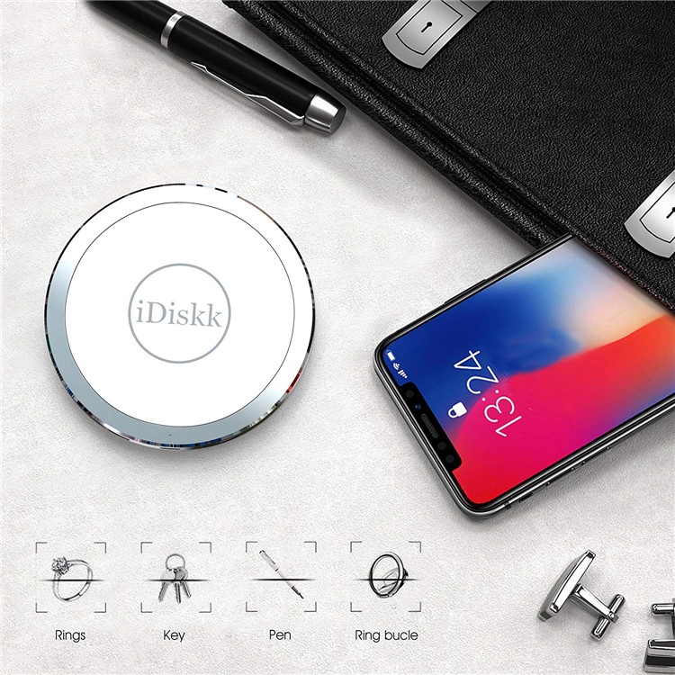 IDISKK Fast Charge Wireless Charger Pad (Not Support FOD Function) for iPhone Samsung, etc-8