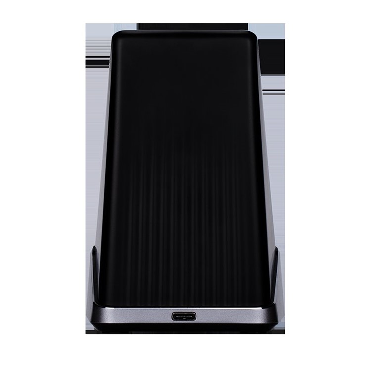 MOMAX 15W Fast Charging Wireless Phone Charger Stand Double Coil Anti Slip (Not Support FOD Function) - Black-2