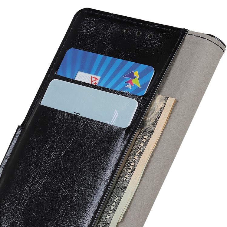 Crazy Horse Texture Leather Wallet Flip Stand Case for Alcatel 1C (2019) - Black-11