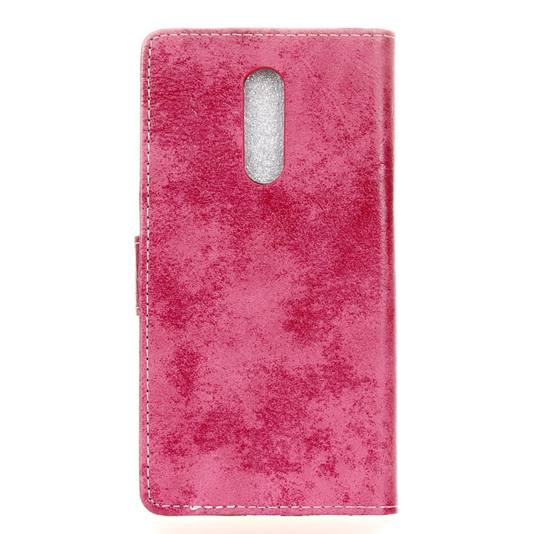 Vintage Style Leather Wallet Case for Alcatel 3 (2019) - Rose-3