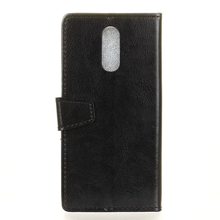 Crazy Horse Leather Wallet Stand Casing for Alcatel 3 (2019) / 3L (2019) - Black-10