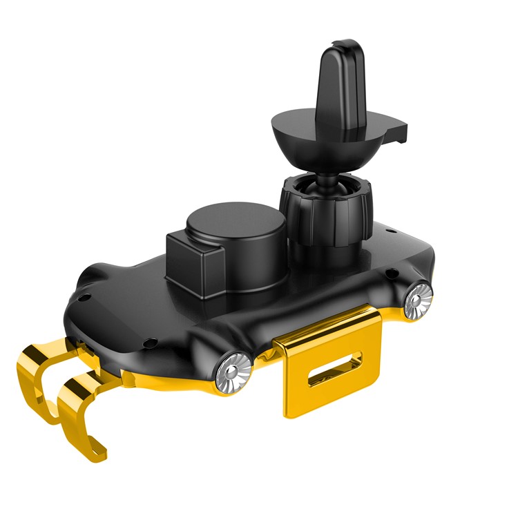 CW11 Electromagnetic Sensing Vehicle Wireless Charger Auto Clamping Car Phone Holder - Yellow-10