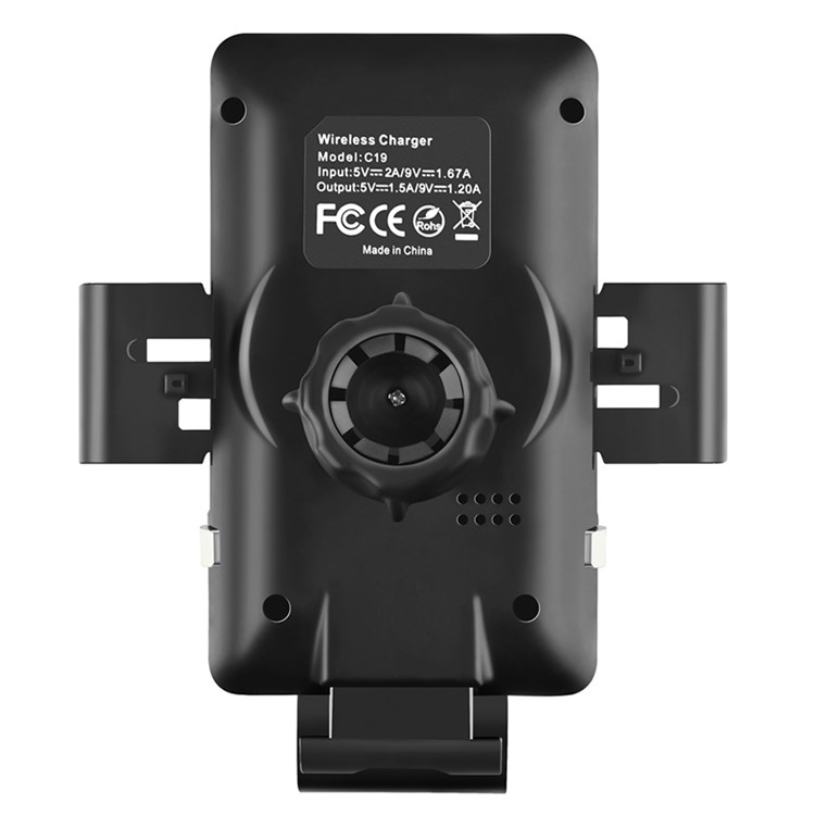 C19 Infrared Sensing Vehicle Wireless Charger Auto Clamping Car Phone Bracket-2