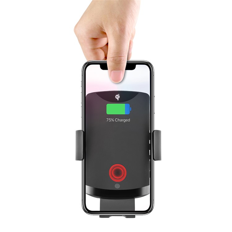 C19 Infrared Sensing Vehicle Wireless Charger Auto Clamping Car Phone Bracket-5