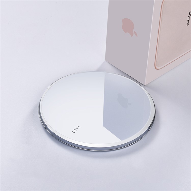 

DIVI 10W Portable Wireless Fast Charging Pad Wireless Charger for iPhone Samsung etc. - Silver, iPhone 11 Pro 5.8 inch