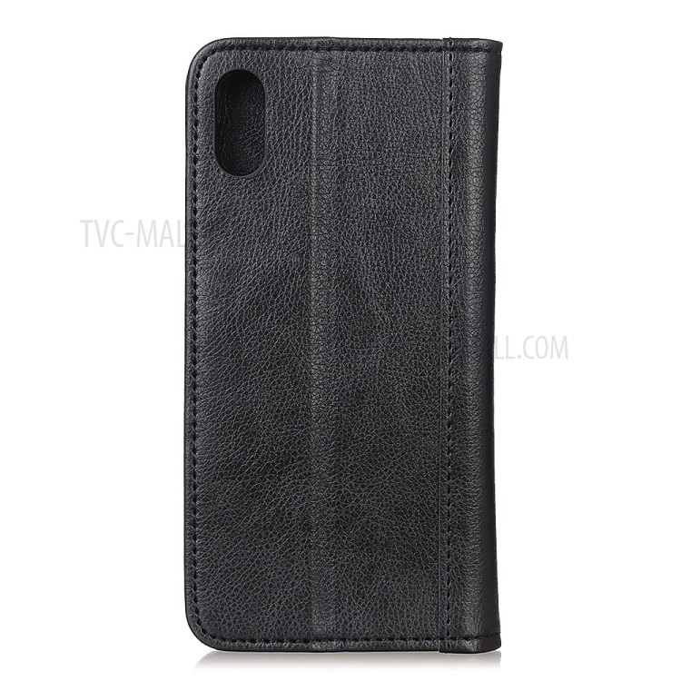 Auto-absorbed Litchi Texture Split Leather Wallet Stand Case for Alcatel 1B (2020) - Black-3