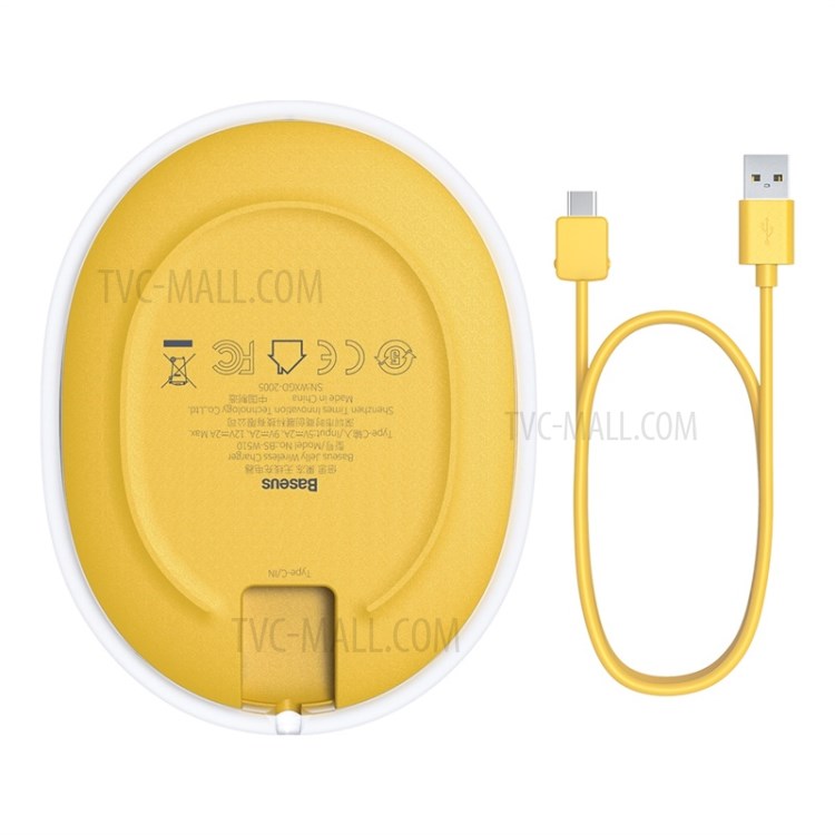 BASEUS CW-YMS 15W Jelly Wireless Phone Charger Pad Station - Yellow-12