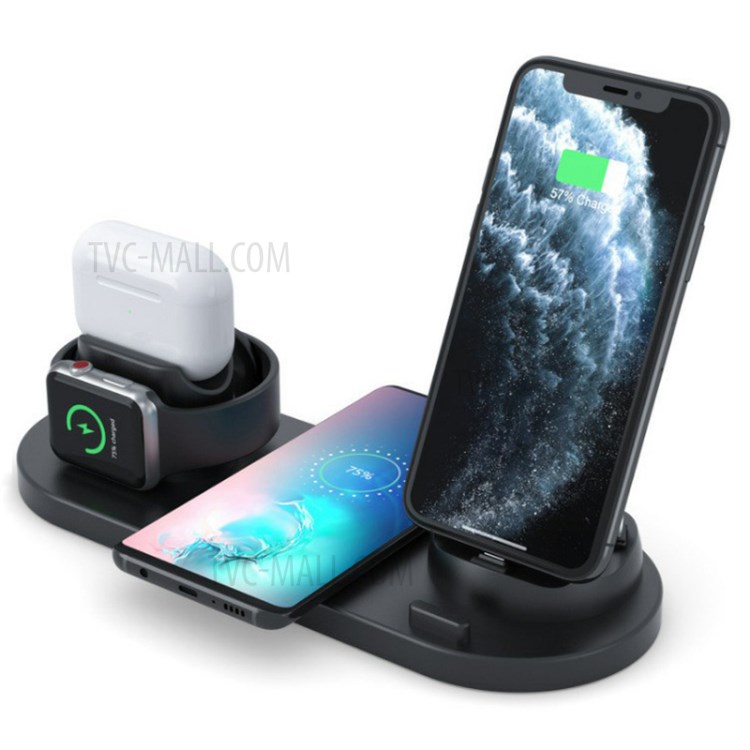 YS-08 Wireless Charger Multifunctional Fast Wireless Charger Phone Watch Earphone Charger - Black-2