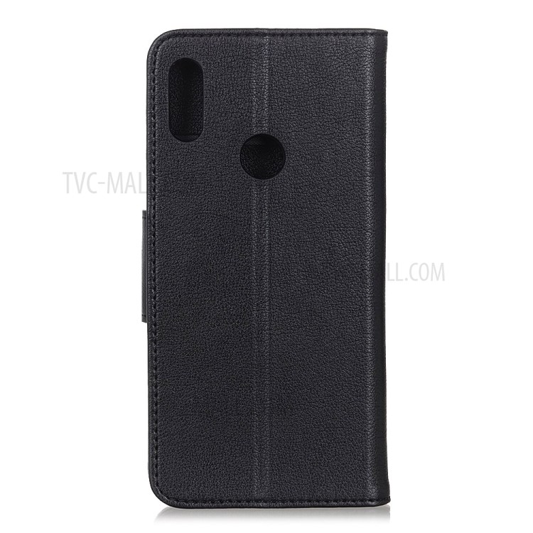 Litchi Skin Leather Stand Case with Card Slots for Alcatel 1SE (2020) - Black-2