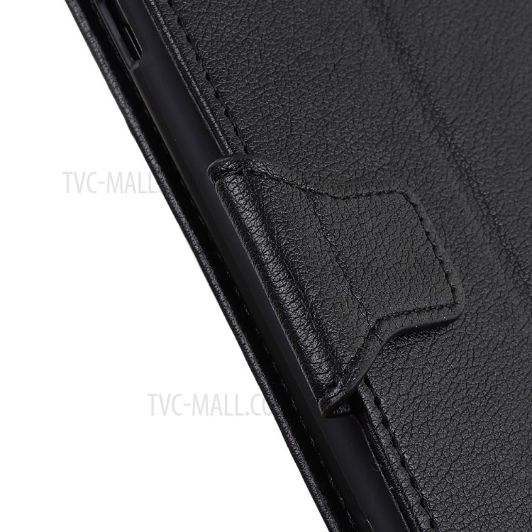 Litchi Skin Leather Stand Case with Card Slots for Alcatel 1SE (2020) - Black-8