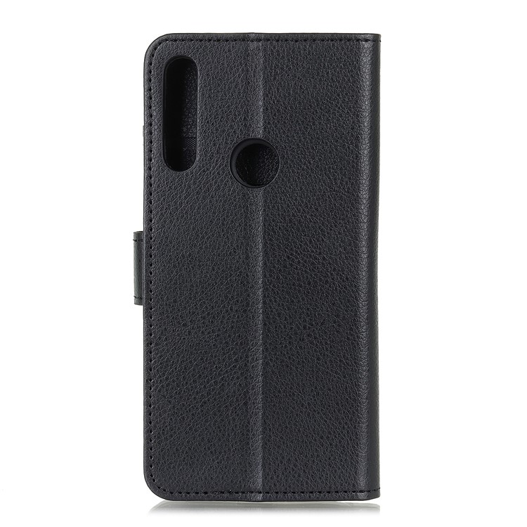 Litchi Skin Leather Wallet Stand Case for Alcatel 1SE (2020) - Black-4