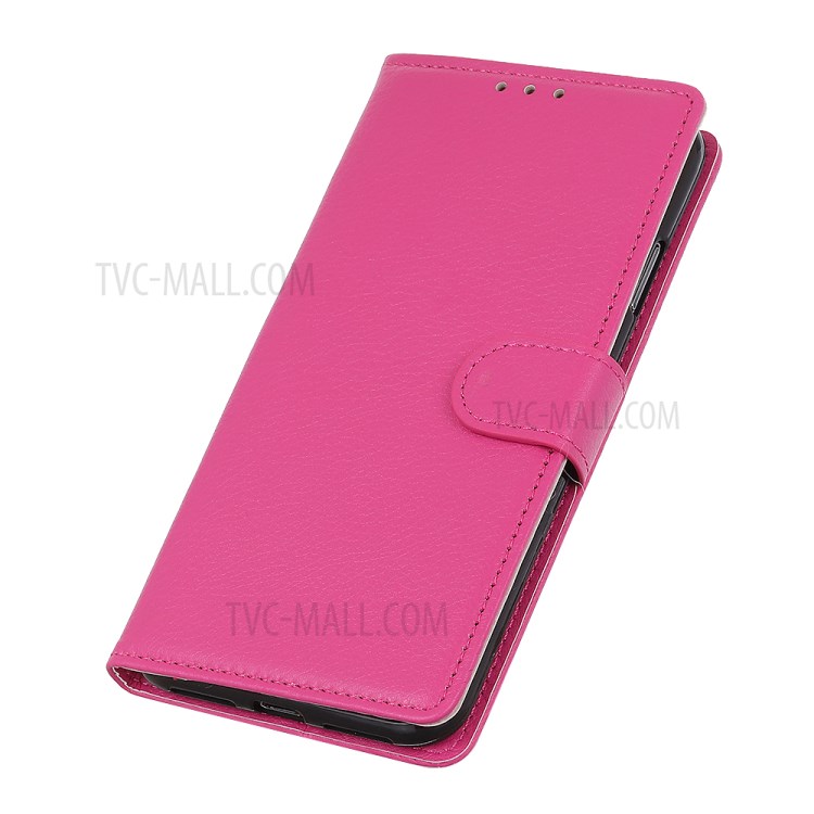 Litchi Skin Leather Wallet Stand Case for Alcatel 1SE (2020) - Rose-6