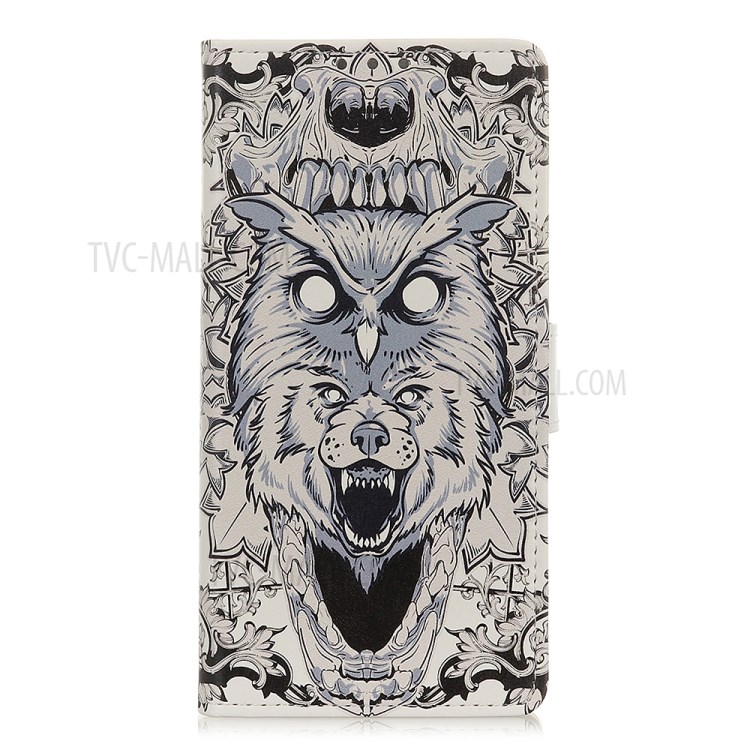 Protective Patterned Flip Cover PU Leather Wallet Shell for Alcatel 1SE (2020) - Animal Pattern-1