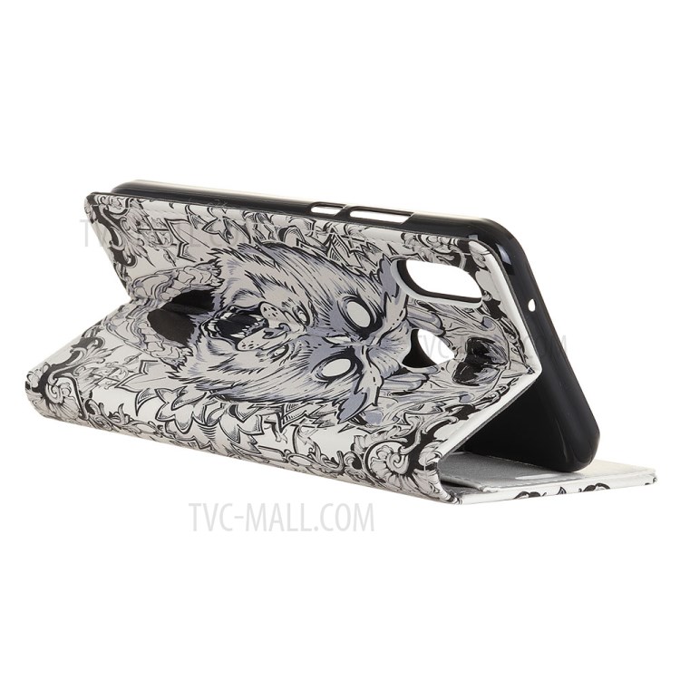 Protective Patterned Flip Cover PU Leather Wallet Shell for Alcatel 1SE (2020) - Animal Pattern-3