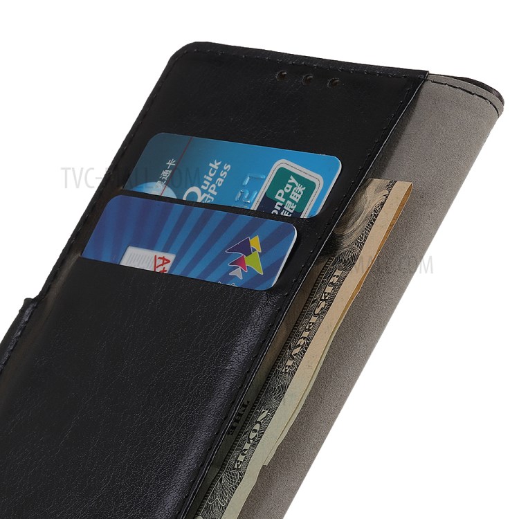 Protective Patterned Flip Cover PU Leather Wallet Shell for Alcatel 1SE (2020) - Cruel Wolf-4