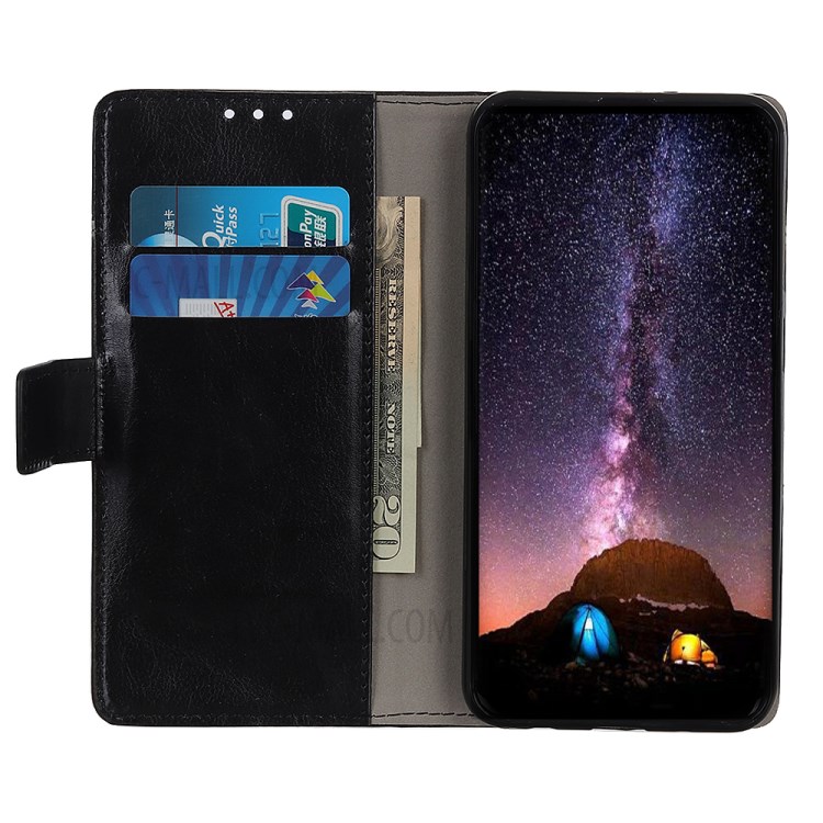 Protective Patterned Flip Cover PU Leather Wallet Shell for Alcatel 1SE (2020) - Cruel Wolf-5