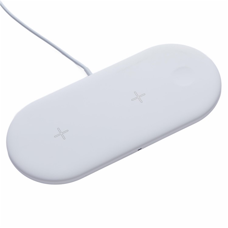 3 in 1 Wireless Charger for Apple Huawei Xiaomi Samsung - White-4