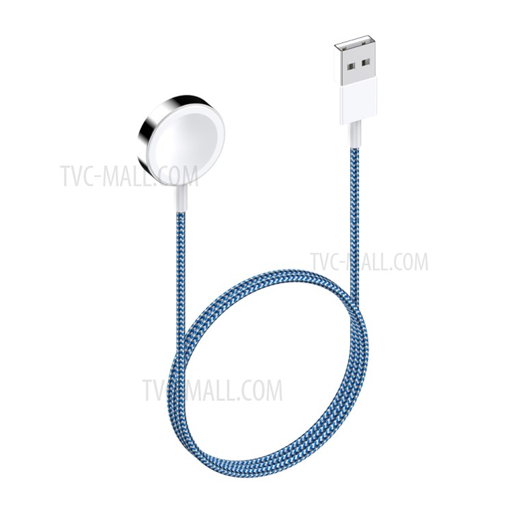 A4 Magnetic Charging Cable Nylon Braided Cord for Apple Watch Series 5/4/3/2/1-2