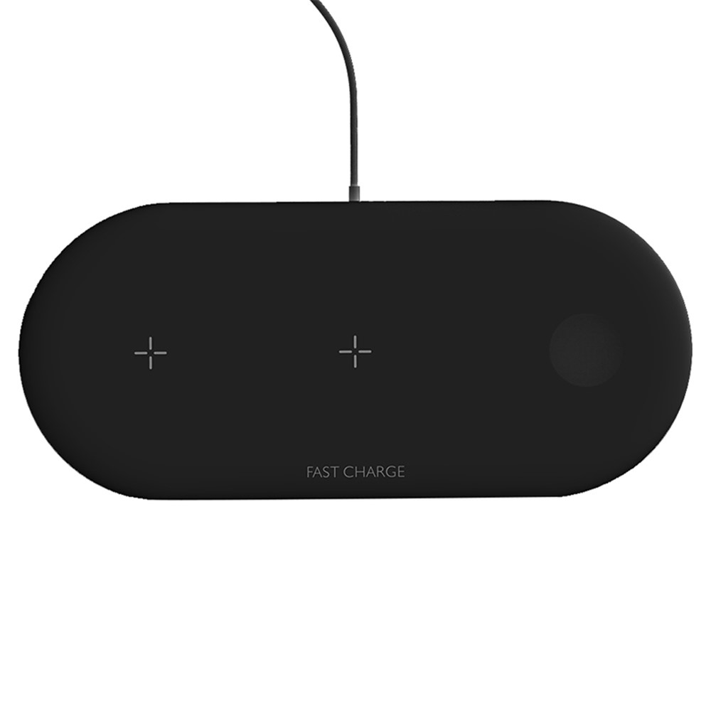 W48 3 in 1 Wireless Charger Simple Fashion Style for Apple iPhone/Watch/AirPods - Black-10