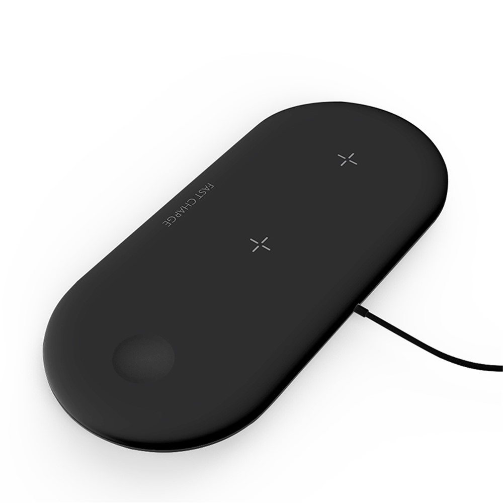 W48 3 in 1 Wireless Charger Simple Fashion Style for Apple iPhone/Watch/AirPods - Black-12
