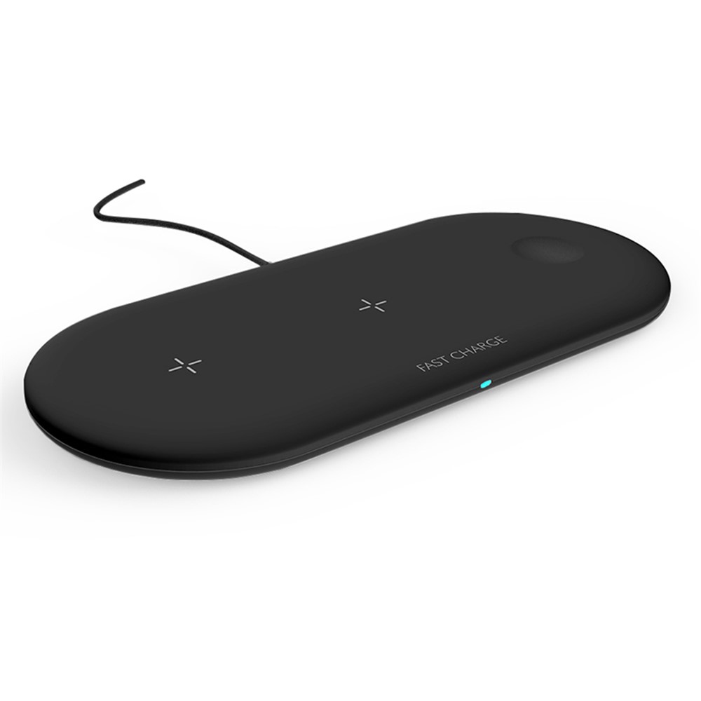 W48 3 in 1 Wireless Charger Simple Fashion Style for Apple iPhone/Watch/AirPods - Black-8