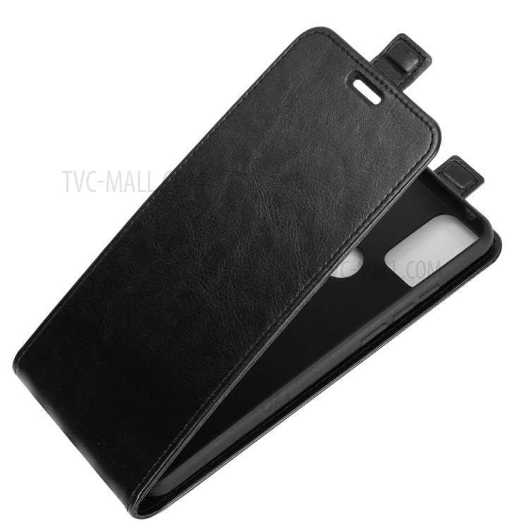 Crazy Horse Leather Vertical Flip Cover for Alcatel 3X (2020) - Black-4