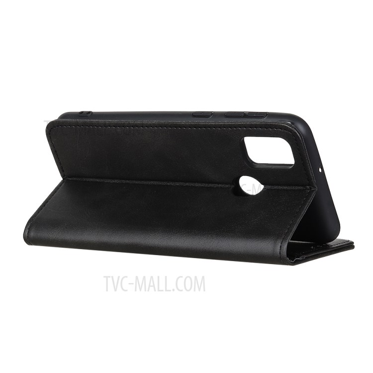 Auto-absorbed PU Leather Wallet Stand Protective Phone Shell for Alcatel 3X (2020) - Black-7