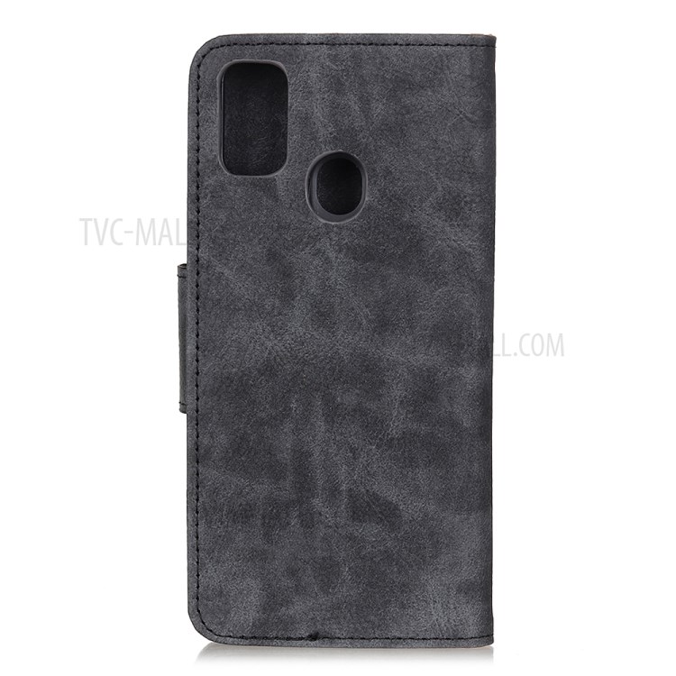 Vintage Style PU Leather Wallet Stand Case with Card Slots for Alcatel 3X (2020) - Grey-2
