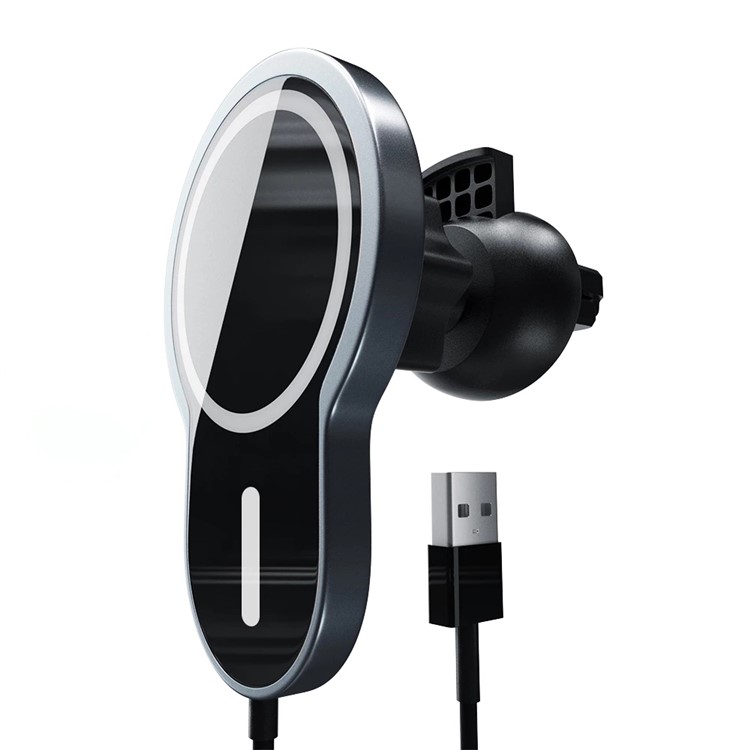 15W Wireless Magnetic Adsorbable Magsafe Fast Charging Car Air Vent Charger for iPhone 12 Pro Max-1