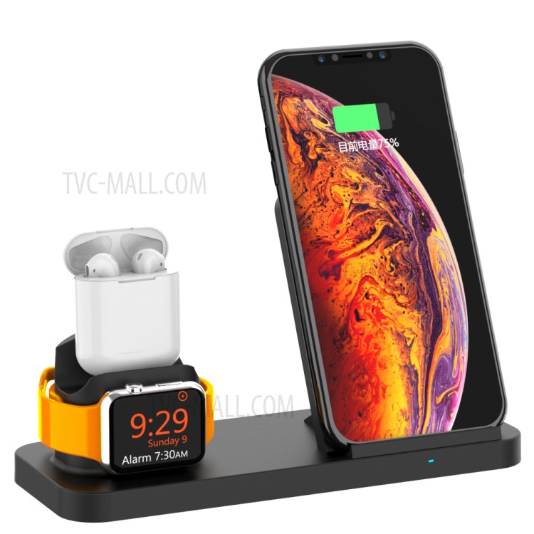 Soporte De Soporte De Base De Cargador Inalámbrico AJWXC001 Con Función De Ventilador De Enfriamiento Para IPhone IWatch AirPods - Negro-13