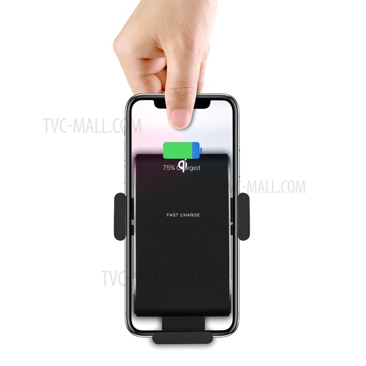 C22 15W Max Qi Fast Charging Car Air Vent Mount Auto Clamp Cradle Wireless Charger-3