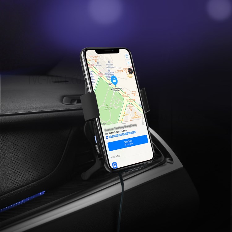 C26 Car Air Vent Mount Auto Clamp 15W Max Qi Fast Charging Wireless Charger Cradle-9