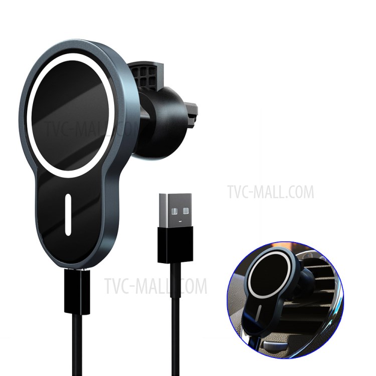 Magnetic Wireless Car Charger Bracket Mount for iPhone 12 Pro Max Mini Magsafe Air Vent Car Phone Holder Stand-1