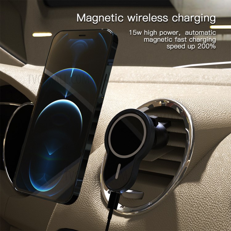 Magnetic Wireless Car Charger Bracket Mount for iPhone 12 Pro Max Mini Magsafe Air Vent Car Phone Holder Stand-6